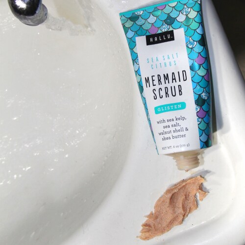 Hallu Glisten Sea Salt Citrus Mermaid Scrub Perspective: right