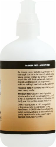 Dionis Vanilla Bean Goat Milk Body Lotion Perspective: right