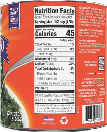 Glory Foods® Seasoned Southern Style Mustard Greens Perspective: right