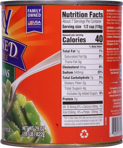 Glory Foods® Seasoned Southern Style Green Beans Perspective: right