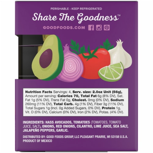Good Foods™ Traditional Chunky Guacamole Perspective: right