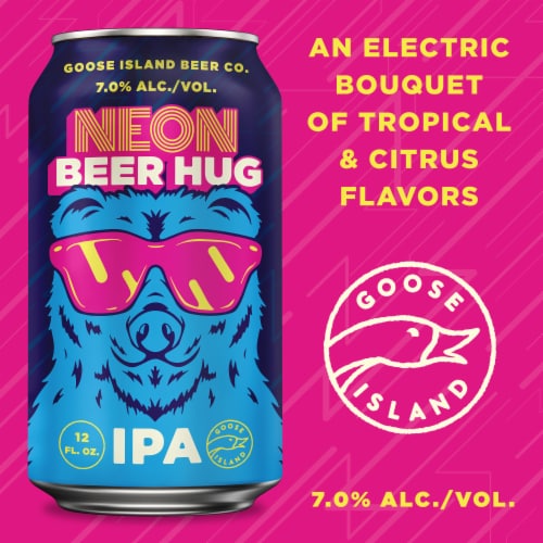 Goose Island Neon Beer Hug IPA Perspective: right