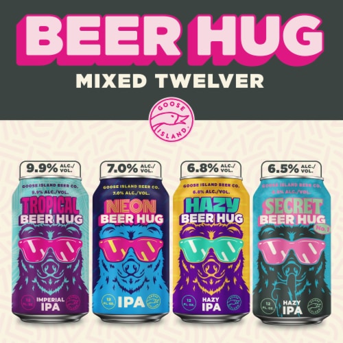 Goose Island Beer Hug IPA Mixed Twelver Perspective: right