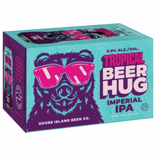 Goose Island 6 Pack Tropical Beer Hug Imperial IPA Perspective: right