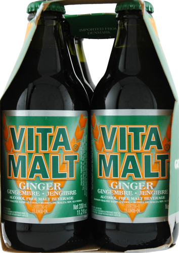 Vita Malt® Alcohol Free Ginger Malt Beverage Perspective: right