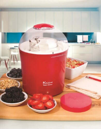 Euro Cuisine® Yogurt Maker and Greek Yogurt Maker - Red Perspective: right