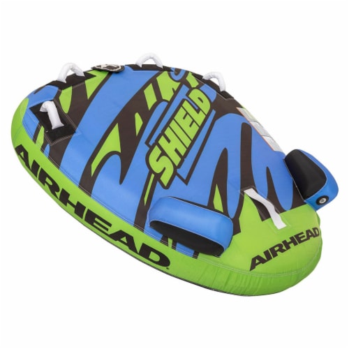 Airhead AHSH-T1 Shield Single Person Towable Inflatable Water Tube w/ 4 Handles Perspective: right