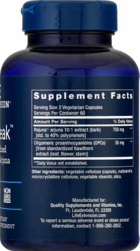Life Extension Cardio Peak™ with Standardized Hawthorn and Arjuna 120 Count Perspective: right