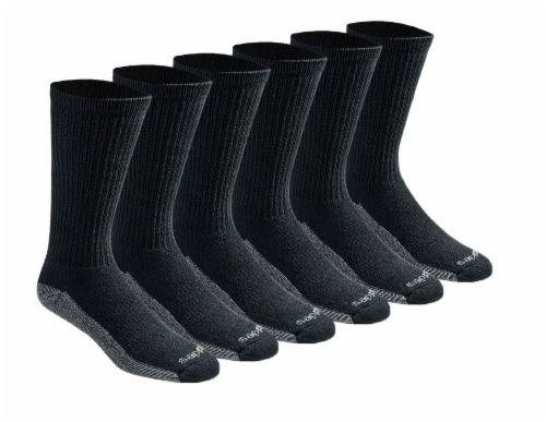 Dickies® Men's Dri-Tech Moisture Control Crew Socks - Black Perspective: right