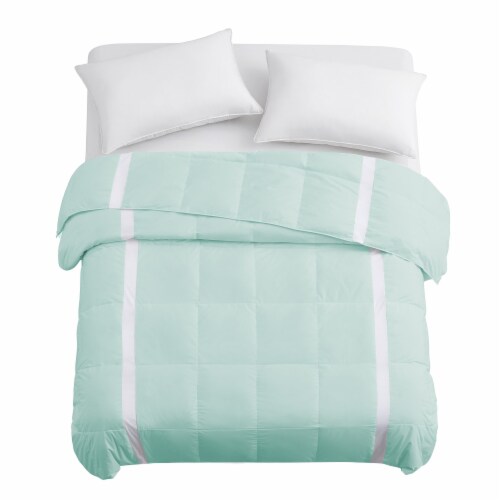 Ice Cooling Down Comforter Lightweight Breathable Summer Blanket Twin Queen King Green King Perspective: right