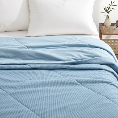 Reversible Oversize Blanket Queen Lightweight Blankets For Hot Sleepers Blue 90 X 90 Queen lightweight Smith s Food and Drug