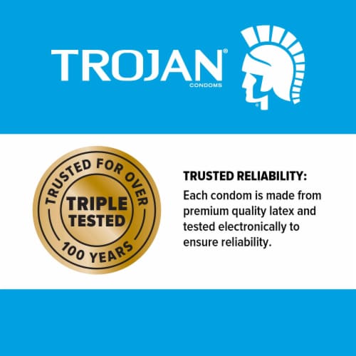 Trojan Pleasure Variety Pack Lubricated Condoms - 12 Count (Pack of 3) Perspective: right