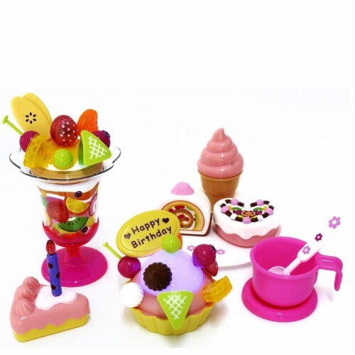 Play Food Set With Cupcake, Cakes, Ice Cream & Sundae Perspective: right