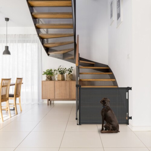 Baby Safety Gate Retractable Door Extra Wide Child Pet Safety Stairs