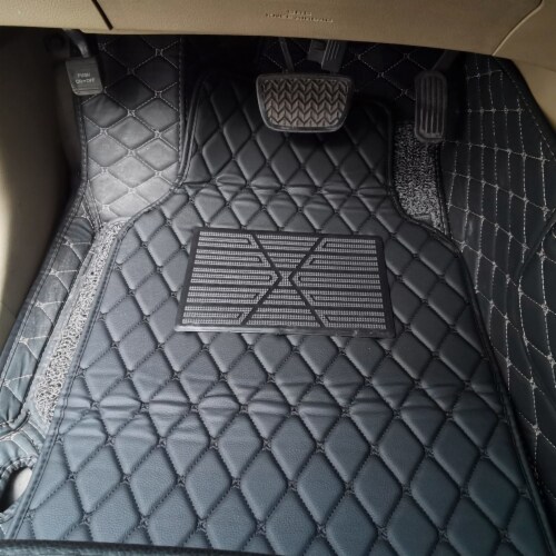 PU Leather Car Foot Mats Front Rear Carpet Non-slip Pads Waterproof  Universal