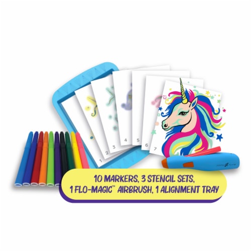 Flo Magic™ Enchanted Series Craft Airbrushed Masterpieces with Magical Layering Stencils Perspective: right