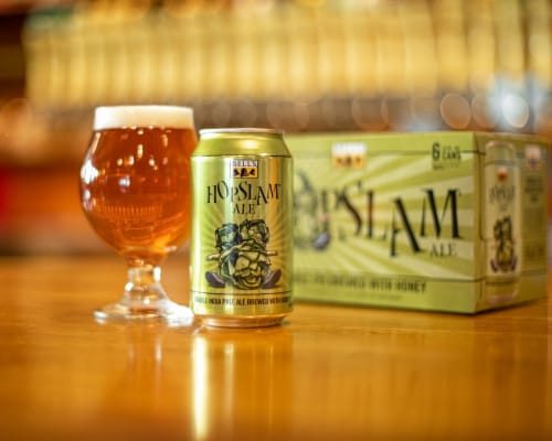 Bell's Hopslam® Double IPA Craft Beer Perspective: right