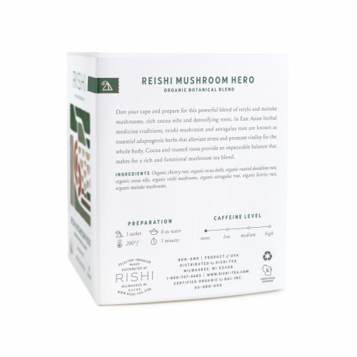 Rishi Tea Organic Reishi Mushroom Hero Tea Perspective: right