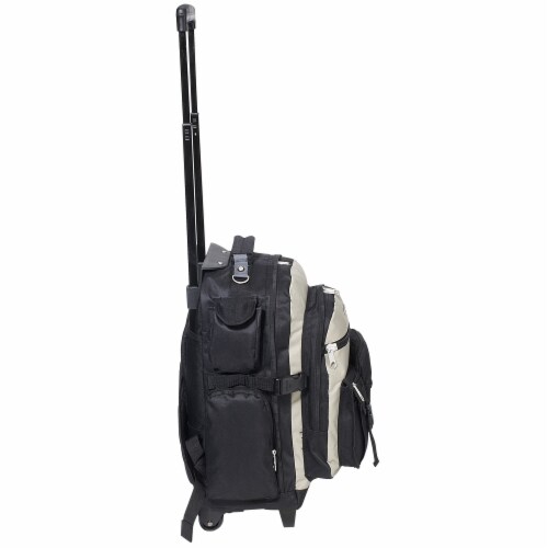 Everest Deluxe Wheeled Backpack - Khaki/Black Perspective: right