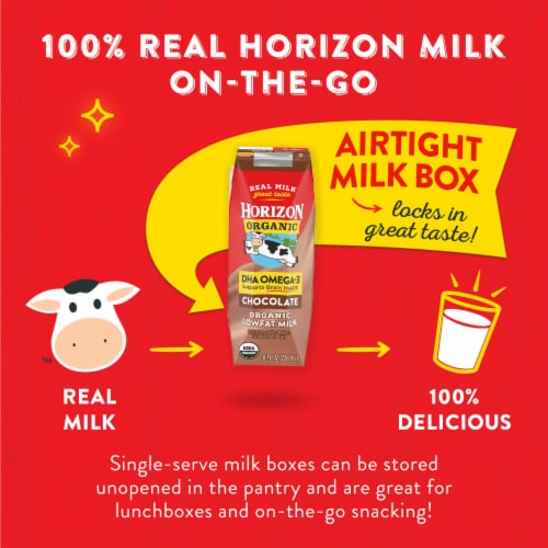 Horizon Organic DHA Omega-3 Lowfat Chocolate Milk Perspective: right