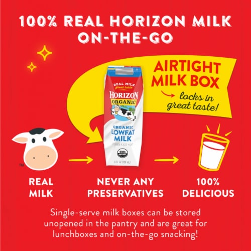 Horizon Organic 1% Lowfat Milk Perspective: right