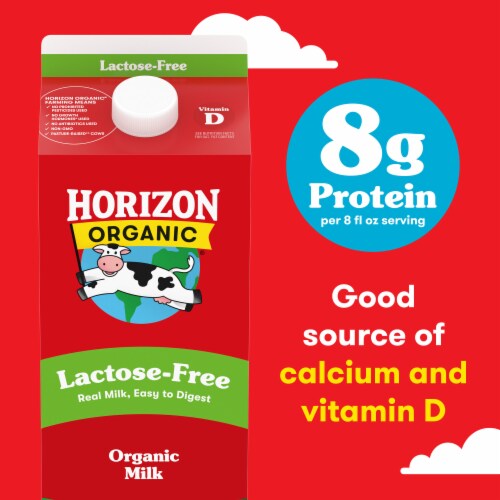 Horizon Organic Lactose Free Vitamin D Milk Half Gallon Perspective: right