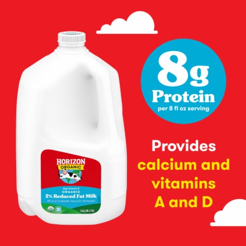 Horizon Organic 2% Reduced Fat Milk Perspective: right