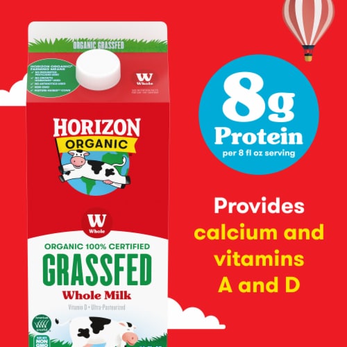 Horizon Organic Grassfed Whole Vitamin D Milk Perspective: right