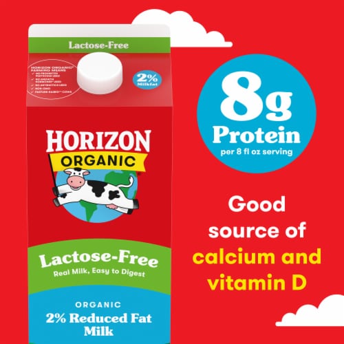 Horizon Organic Lactose-Free 2% Reduced Fat Milk Perspective: right