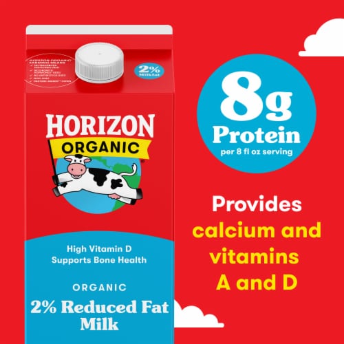 Horizon Organic 2% Reduced Fat Milk Perspective: right