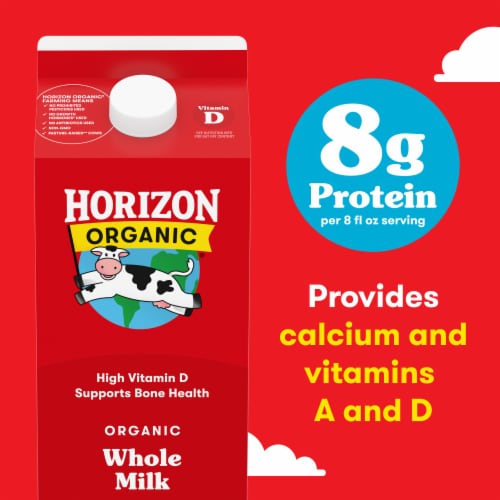 Horizon Organic Vitamin D Whole Milk Perspective: right