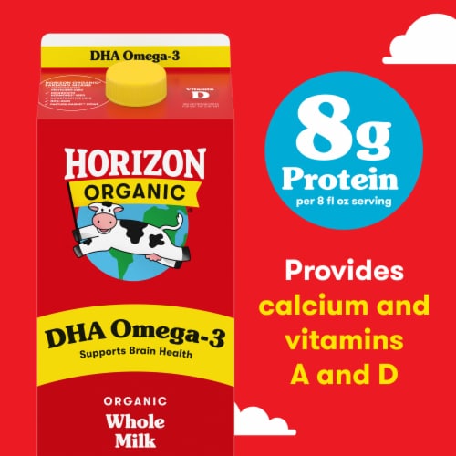 Horizon Organic® DHA Omega-3 Whole Milk Perspective: right