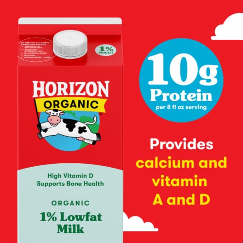 Horizon Organic 1% Lowfat Milk Perspective: right