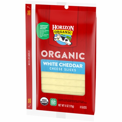 Horizon Organic White Cheddar Cheese Slices Perspective: right