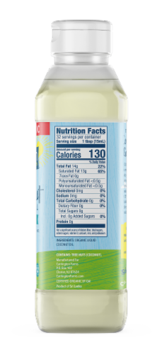 Carrington Farms Organic Coconut Cooking Oil Perspective: right