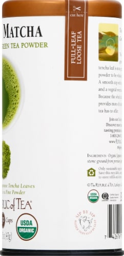 The Republic of Tea Matcha Stone Ground Green Tea Powder Perspective: right