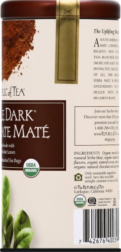 The Republic of Tea® Double Dark® Chocolate Mate Tea Bags Perspective: right