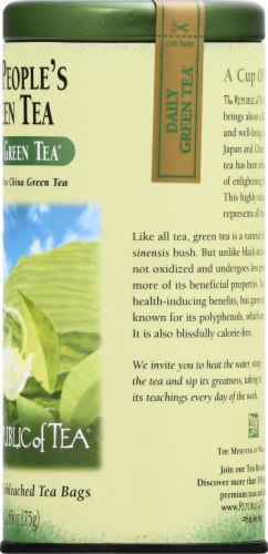 The Republic of Tea Daily Green Tea Perspective: right