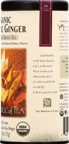 The Republic of Tea® Organic Tumeric Ginger Green Tea Perspective: right