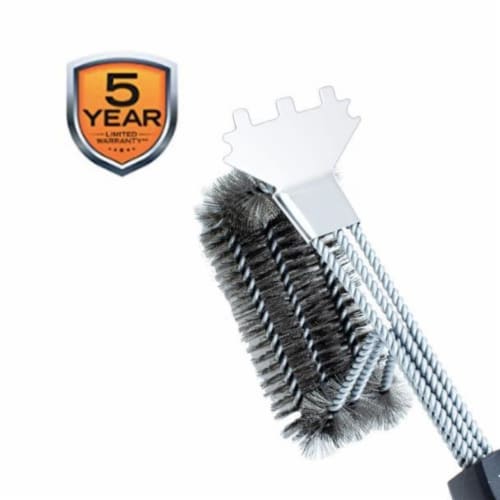 Kona SPEED/SCRAPER Grill Brush & Scraper with FLEX-GRIP Handle