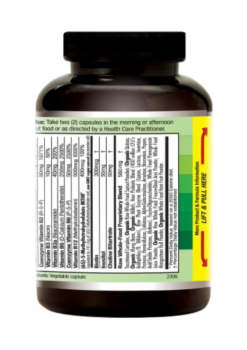 Emerald Labs CoEnzymated B Healthy Vegetable Capsules Perspective: right