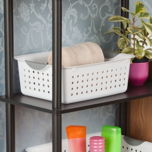 Sterilite Medium Plastic Stackable Storage Organizer Basket Bin