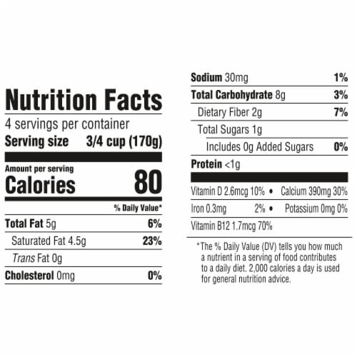 So Delicious Dairy Free Unsweetened Vanilla Coconut Milk Yogurt Carton Perspective: right