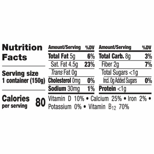 So Delicious Dairy Free Unsweetened Plain Coconut Milk Yogurt Carton Perspective: right