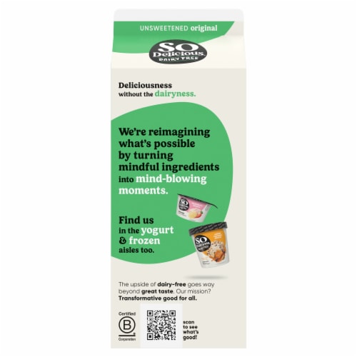 SO Delicious® Organic Dairy-Free Unsweetened Coconut Milk Perspective: right