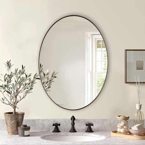 Hanging bathroom mirror deals