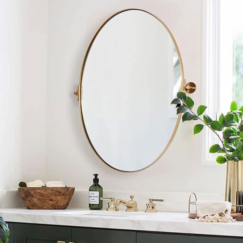 Hanging bathroom mirror discount