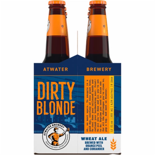 Atwater Dirty Blonde Wheat Beer Bottles Perspective: right