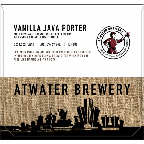Atwater Vanilla Java Porter Porter Beer Cans Perspective: right