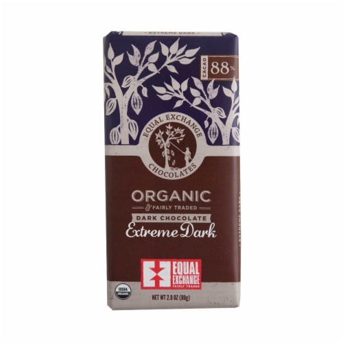Equal Exchange Organic 88% Cacao Extreme Dark Chocolate Bar Perspective: right